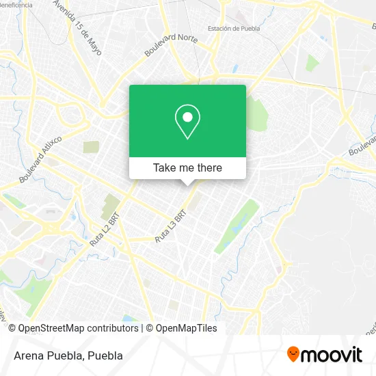 Arena Puebla map