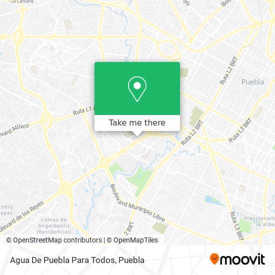 Agua De Puebla Para Todos map