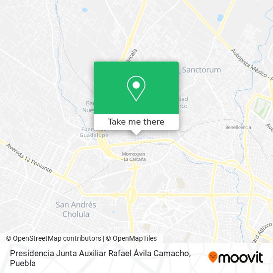 Presidencia Junta Auxiliar Rafael Ávila Camacho map