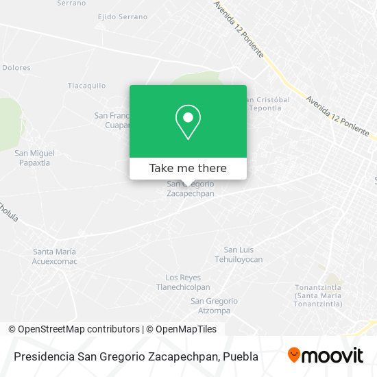 Presidencia San Gregorio Zacapechpan map