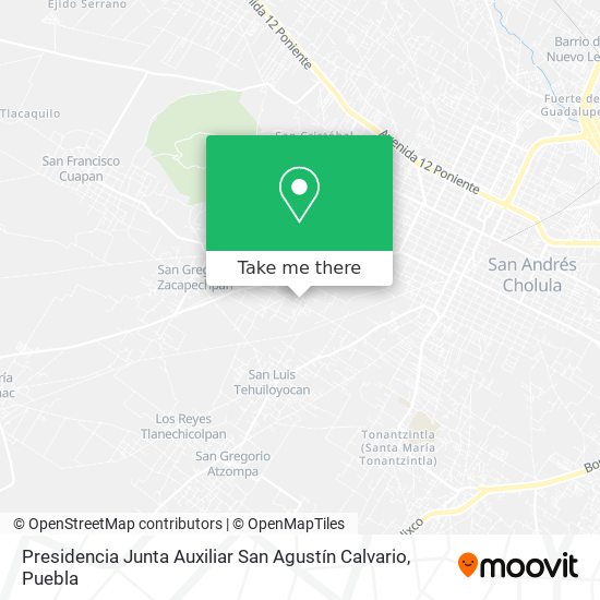 Presidencia Junta Auxiliar San Agustín Calvario map