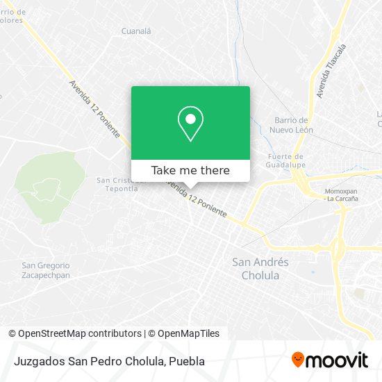 Juzgados San Pedro Cholula map