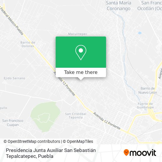 Presidencia Junta Auxiliar San Sebastián Tepalcatepec map