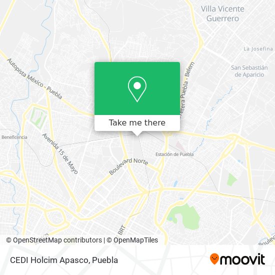 Mapa de CEDI Holcim Apasco