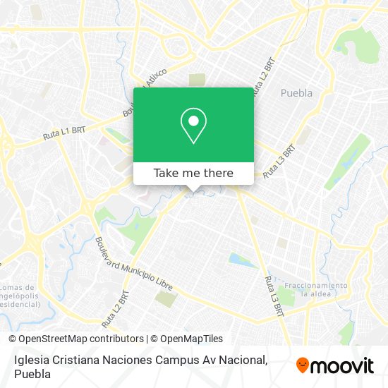 Mapa de Iglesia Cristiana Naciones Campus Av Nacional