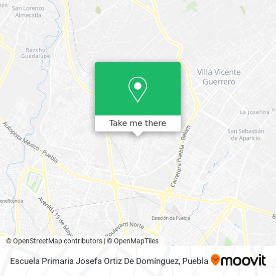 Escuela Primaria Josefa Ortiz De Domínguez map
