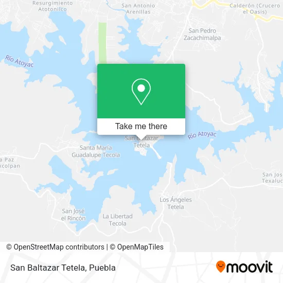San Baltazar Tetela map