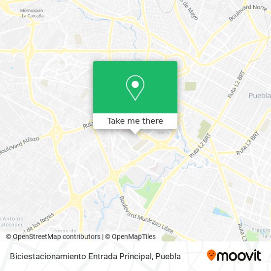 Mapa de Biciestacionamiento Entrada Principal
