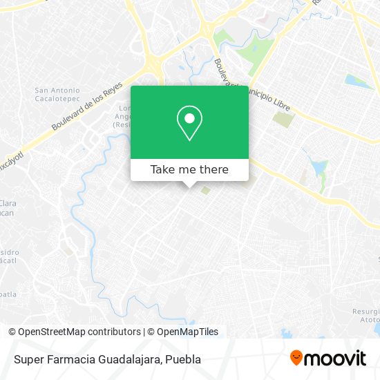 Mapa de Super Farmacia Guadalajara