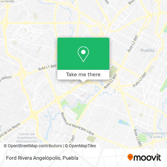 Ford Rivera Angelópolis map