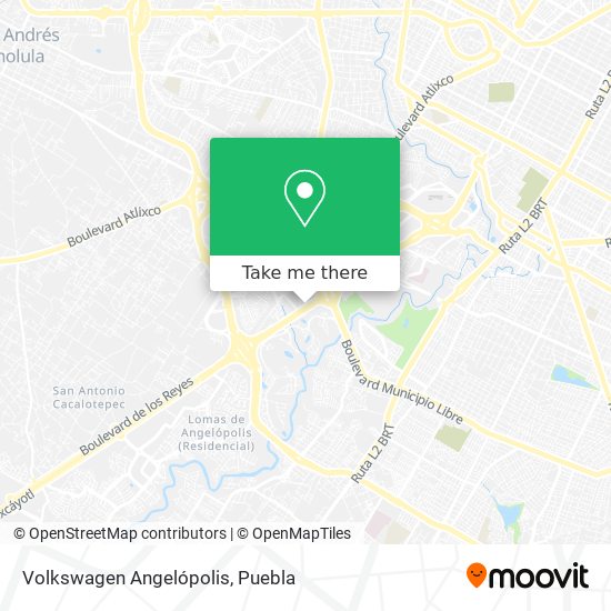 Volkswagen Angelópolis map