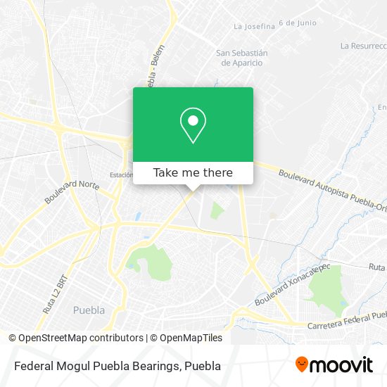 Mapa de Federal Mogul Puebla Bearings