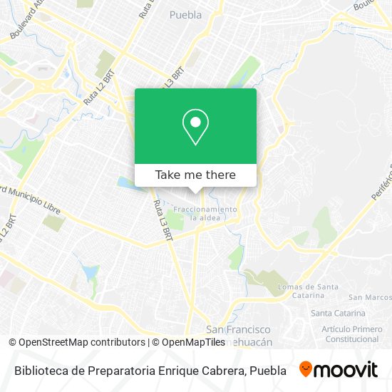 Biblioteca de Preparatoria Enrique Cabrera map