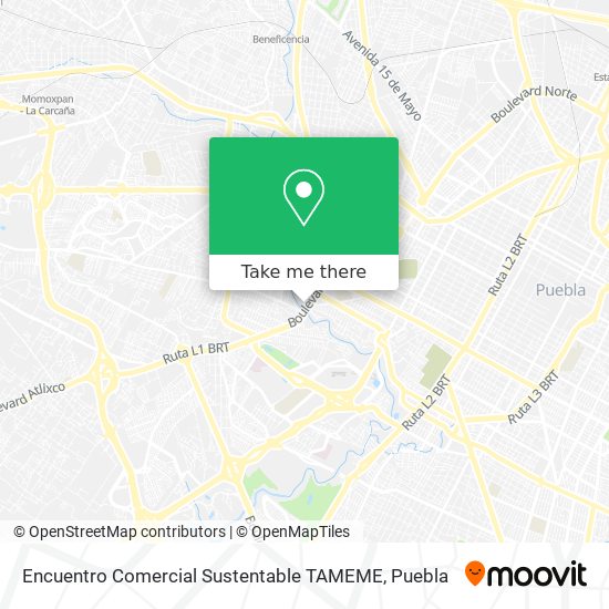 Encuentro Comercial Sustentable TAMEME map