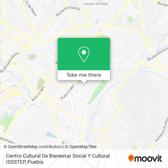 Centro Cultural De Bienestar Social Y Cultural ISSSTEP map