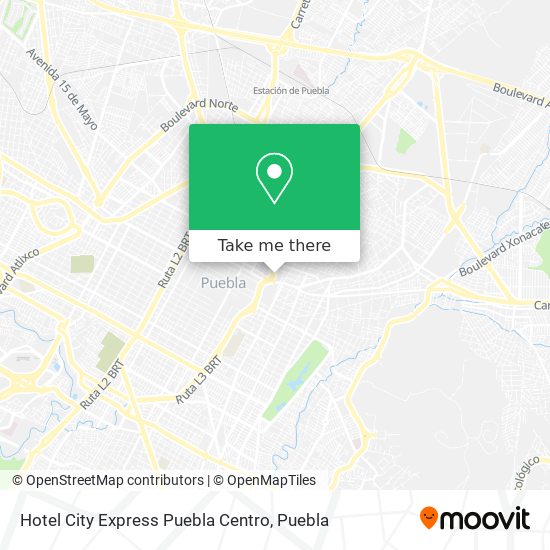 Hotel City Express Puebla Centro map