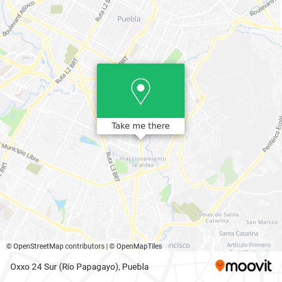 Oxxo 24 Sur (Río Papagayo) map
