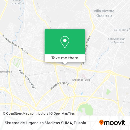 Mapa de Sistema de Urgencias Medicas SUMA