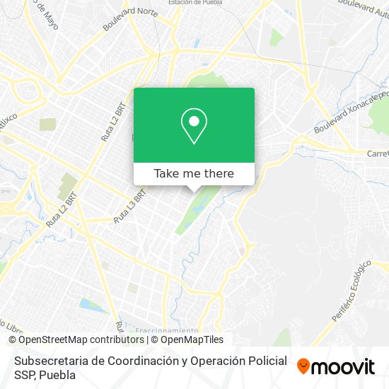 Mapa de Subsecretaria de Coordinación y Operación Policial SSP