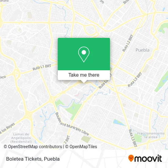 Boletea Tickets map