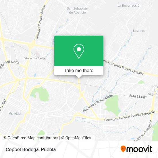 Coppel Bodega map