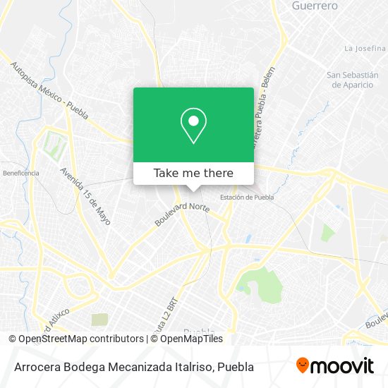 Mapa de Arrocera Bodega Mecanizada Italriso