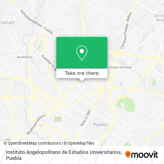 Mapa de Instituto Angelopolitano de Estudios Universitarios
