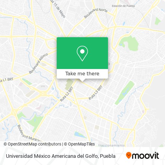 Universidad México Americana del Golfo map