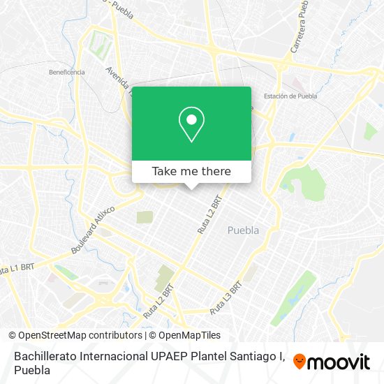 Bachillerato Internacional UPAEP Plantel Santiago I map