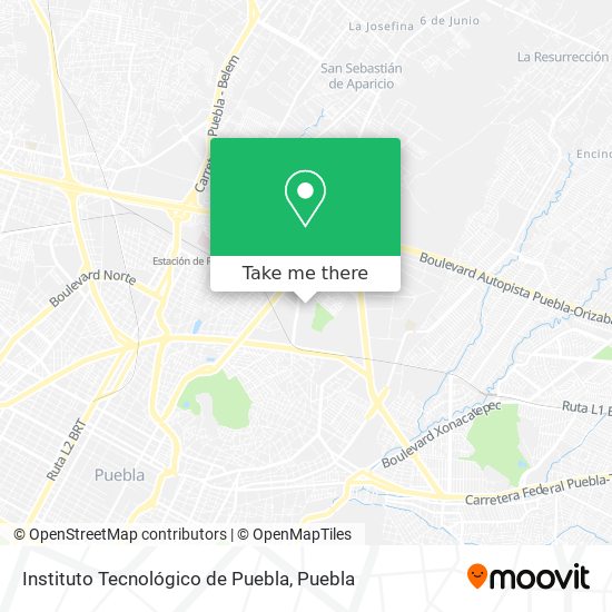 Mapa de Instituto Tecnológico de Puebla