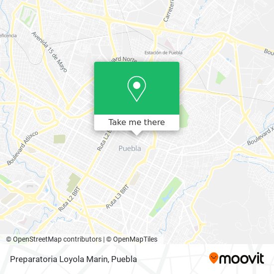 Mapa de Preparatoria Loyola Marin