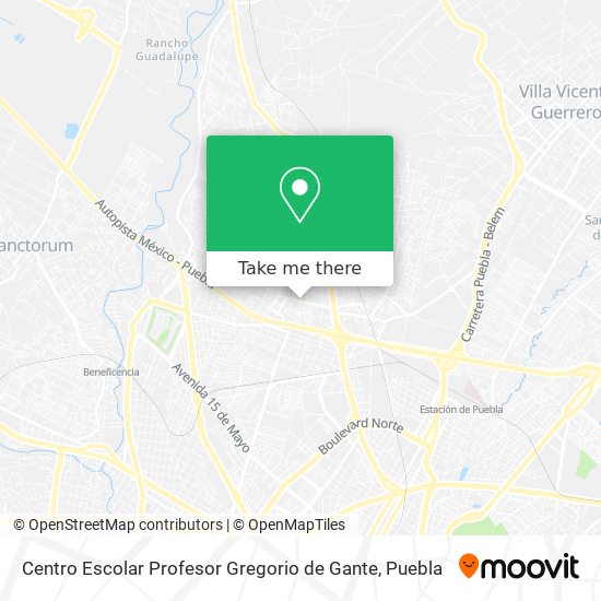Mapa de Centro Escolar Profesor Gregorio de Gante