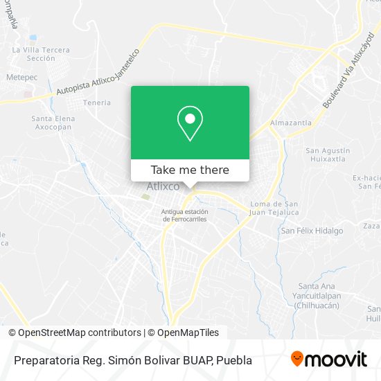 Mapa de Preparatoria Reg. Simón Bolivar BUAP