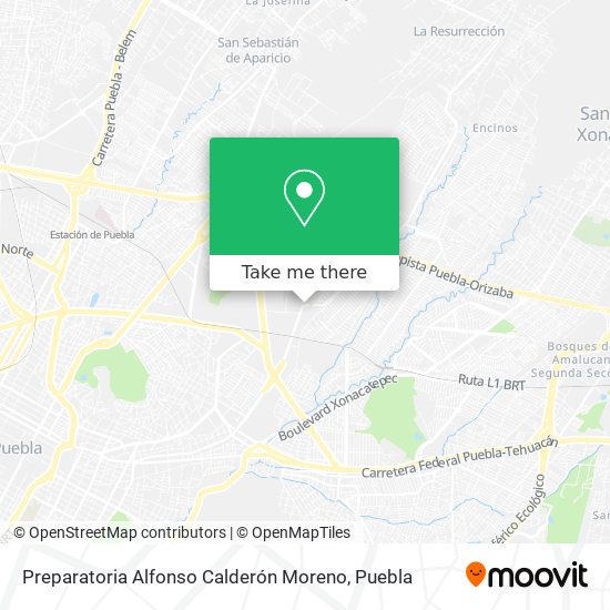 Mapa de Preparatoria Alfonso Calderón Moreno