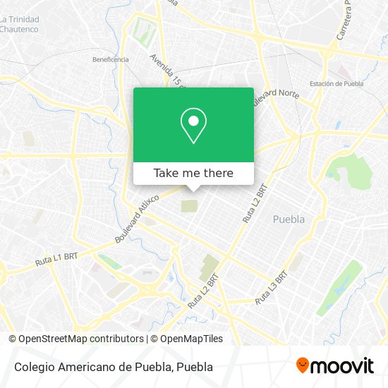 Colegio Americano de Puebla map