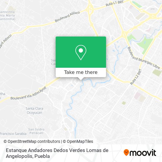 Estanque Andadores Dedos Verdes Lomas de Angelopolis map