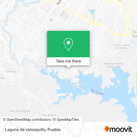 Laguna de valsequillo map