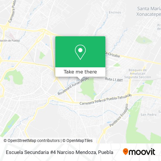 Mapa de Escuela Secundaria #4 Narciso Mendoza