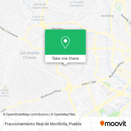 Mapa de Fraccionamiento Real de Morillotla