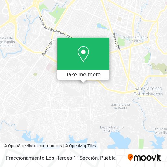 Mapa de Fraccionamiento Los Heroes 1° Sección