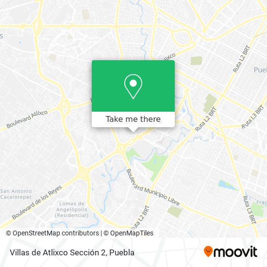 Villas de Atlixco Sección 2 map