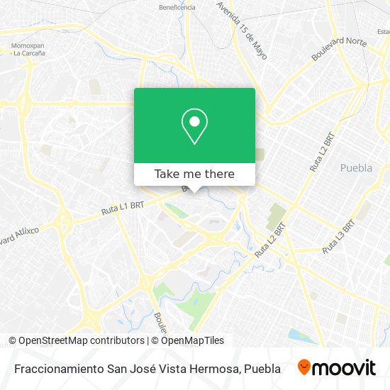 Mapa de Fraccionamiento San José Vista Hermosa