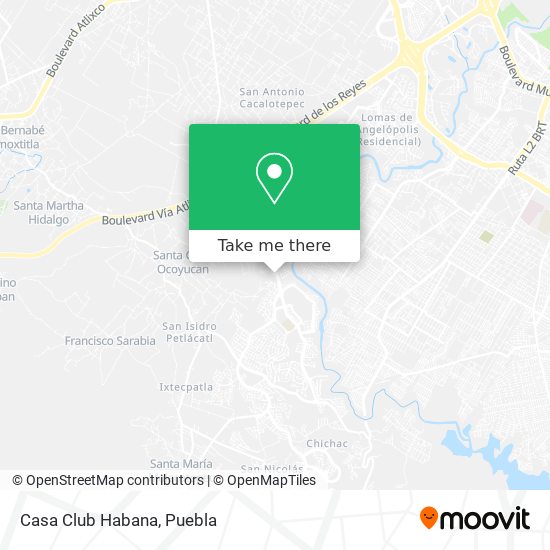 Mapa de Casa Club Habana