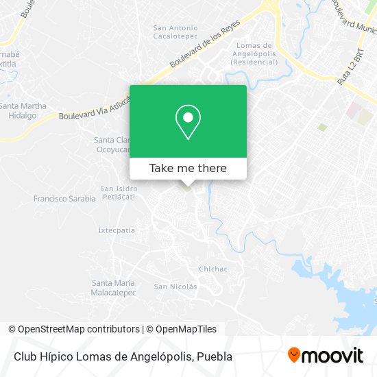 How to get to Club Hípico Lomas de Angelópolis in Santa Clara Ocoyucan by  Bus?