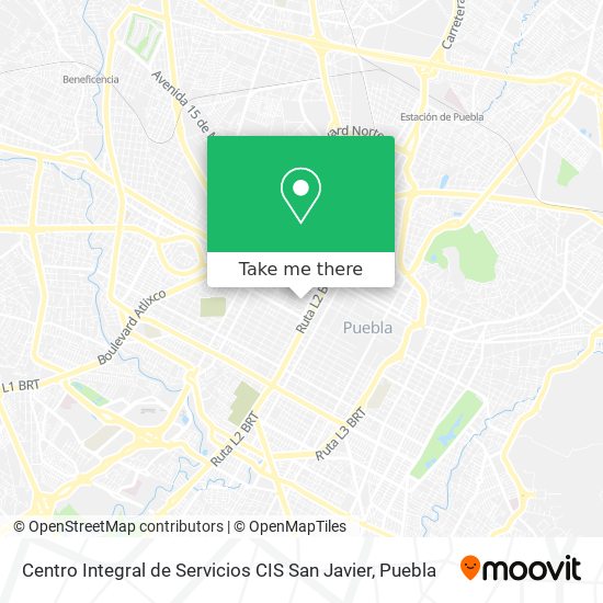 Mapa de Centro Integral de Servicios CIS San Javier