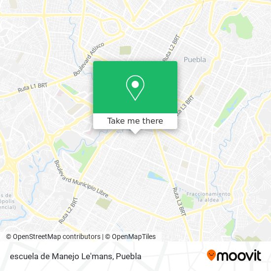 escuela de Manejo Le'mans map