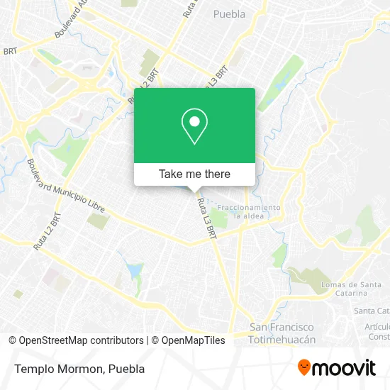 Templo Mormon map