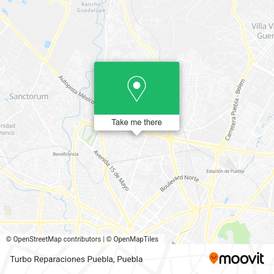 Mapa de Turbo Reparaciones Puebla