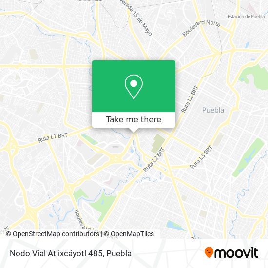 Mapa de Nodo Vial Atlixcáyotl 485