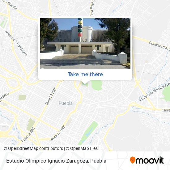 Estadio Olímpico Ignacio Zaragoza map